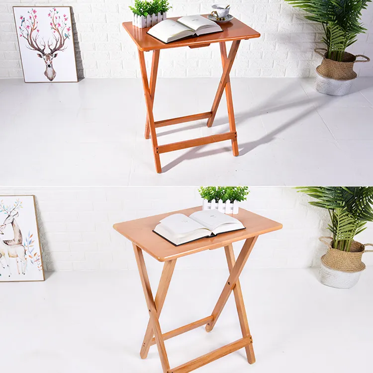 Customized High Quality Solid Wood Simple Classic TV Folding Portable Rectangular Coffee Table,Learning Desk Balcony Computer Table