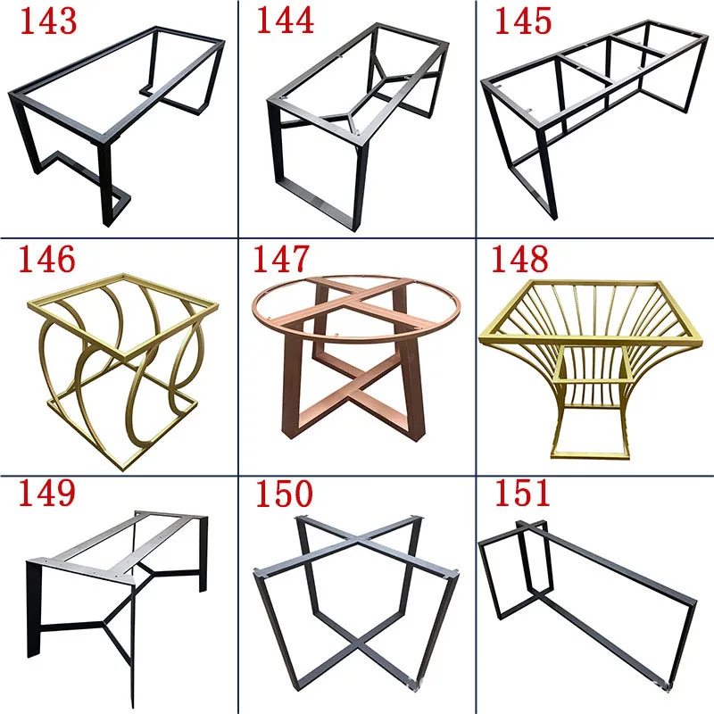 Customized Wrought Iron Bench Table Legs Slate Table Leg Brackets Metal stainless Steel Table Frame