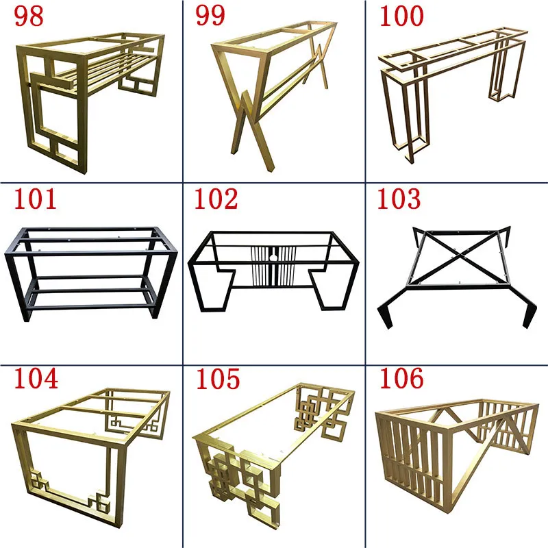 Customized Wrought Iron Bench Table Legs Slate Table Leg Brackets Metal stainless Steel Table Frame