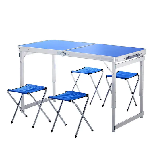 Customized Outdoor Popular Rectangle Table Portable Picnic Dining Aluminum Alloy Folding Table And Chair