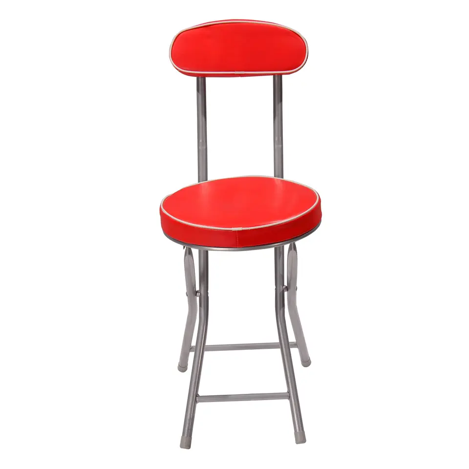 Customized  Wholesale Cheap Simple Backless Metal Folding Dining Chair, Bar Training Dormitory Leisure Restaurant Writing Chair