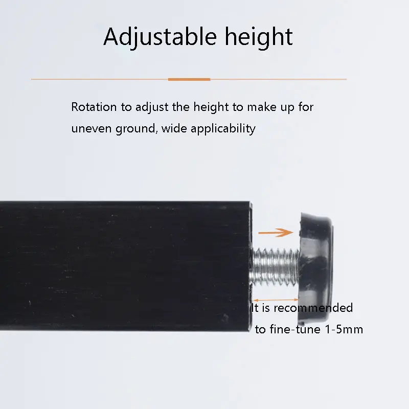 Customized  Adjustable Aluminum Alloy Furniture Bathroom Cabinet Feet Support Legs, Available In Brushed Black And Gold