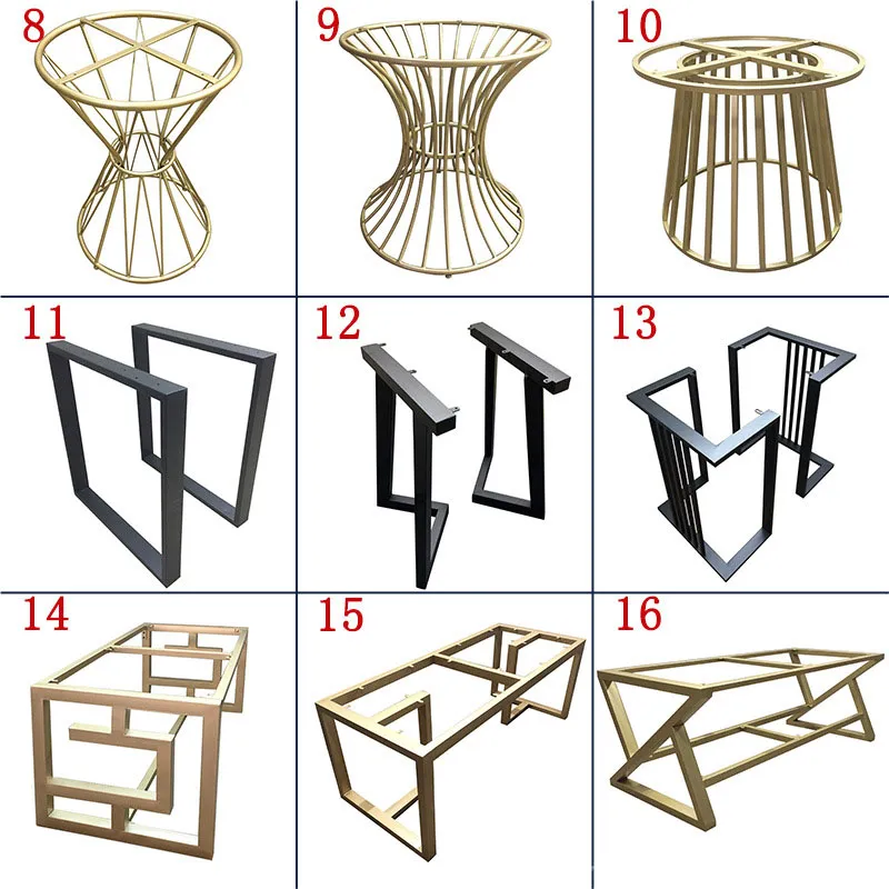 Customized Wrought Iron Bench Table Legs Slate Table Leg Brackets Metal stainless Steel Table Frame