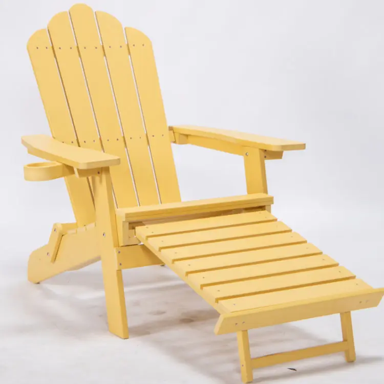 Customized  HIPS American Folding Plastic Wooden Frog Chair Adirondack Chair On The Beach