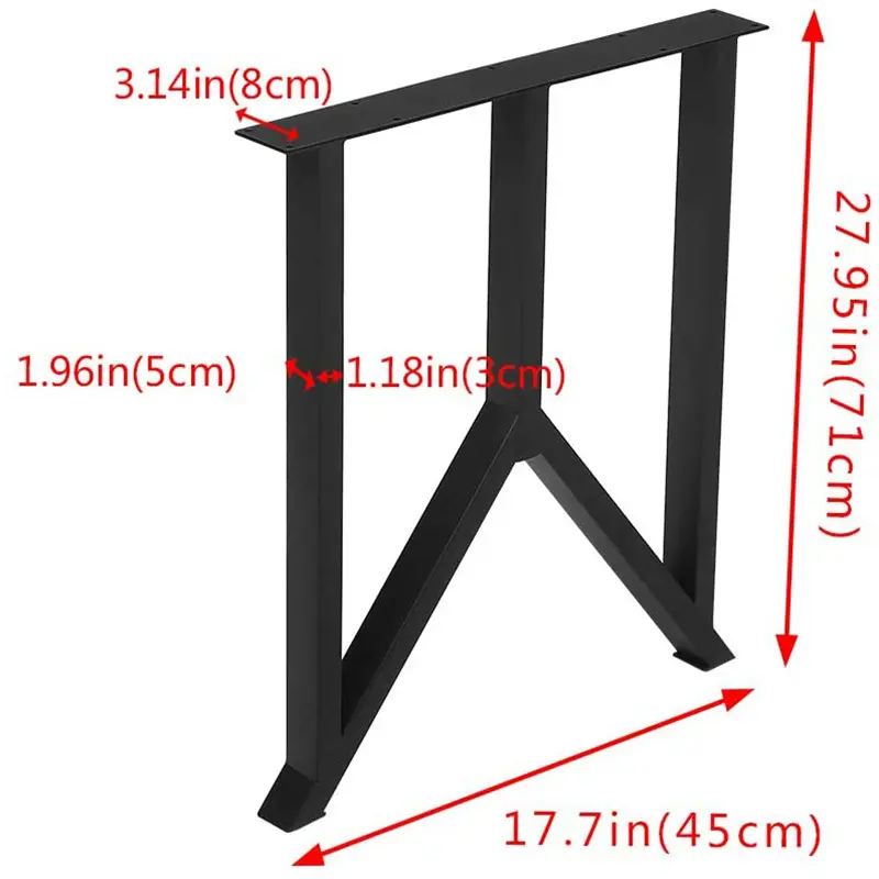 Customized Wrought Iron Table Legs Furniture Metal Hardware Bracket For Dining Table