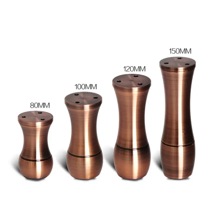 Customized European Aluminum Alloy Bowling Sofa Foot Round Floor Type Support Cabinet Foot Adjustable Cabinet Furniture Foot