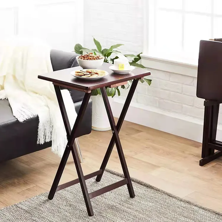 Customized High Quality Solid Wood Simple Classic TV Folding Portable Rectangular Coffee Table,Learning Desk Balcony Computer Table