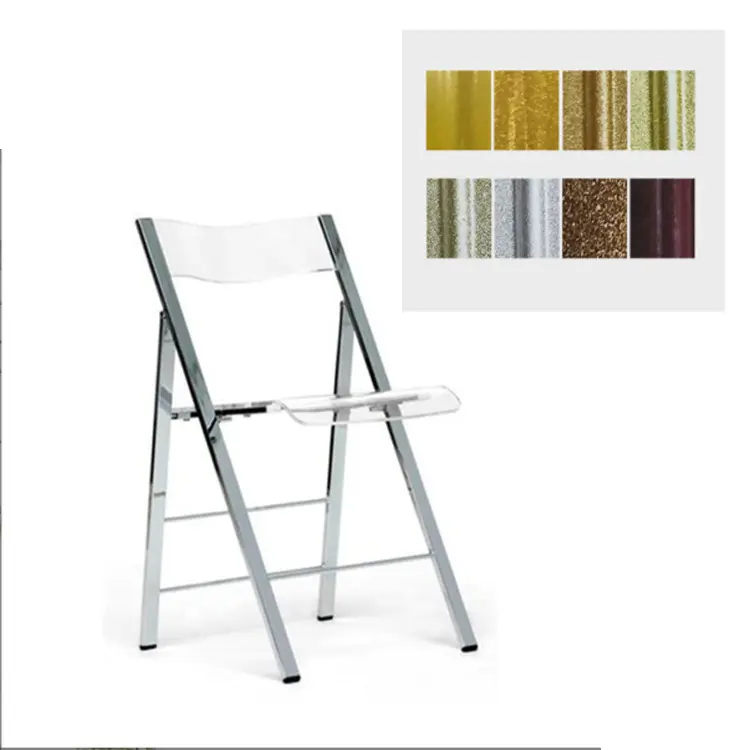 Customized  Demand Iron Transparent Folding Chair Hotel Banquet Modern Simple Clothing Store Ins Online Red Photo Armchair Wholes