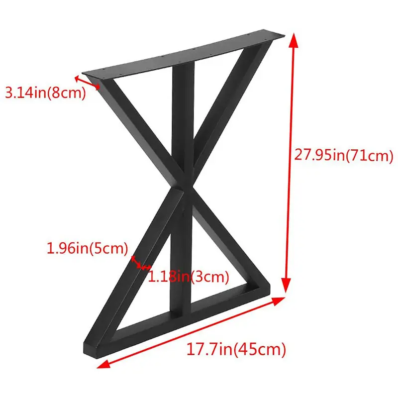 Customized Wrought Iron Table Legs Furniture Metal Hardware Bracket For Dining Table
