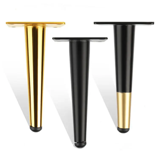 Customized Tapered Titanium Gold Matte Black Leg 100mm-720mm Furniture Sofa Support Feet Cabinet Feet