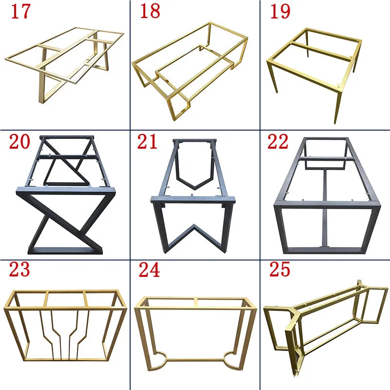 Customized Wrought Iron Bench Table Legs Slate Table Leg Brackets Metal stainless Steel Table Frame
